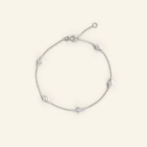 0.048CT Natural Diamond Double Sided Bracelet
