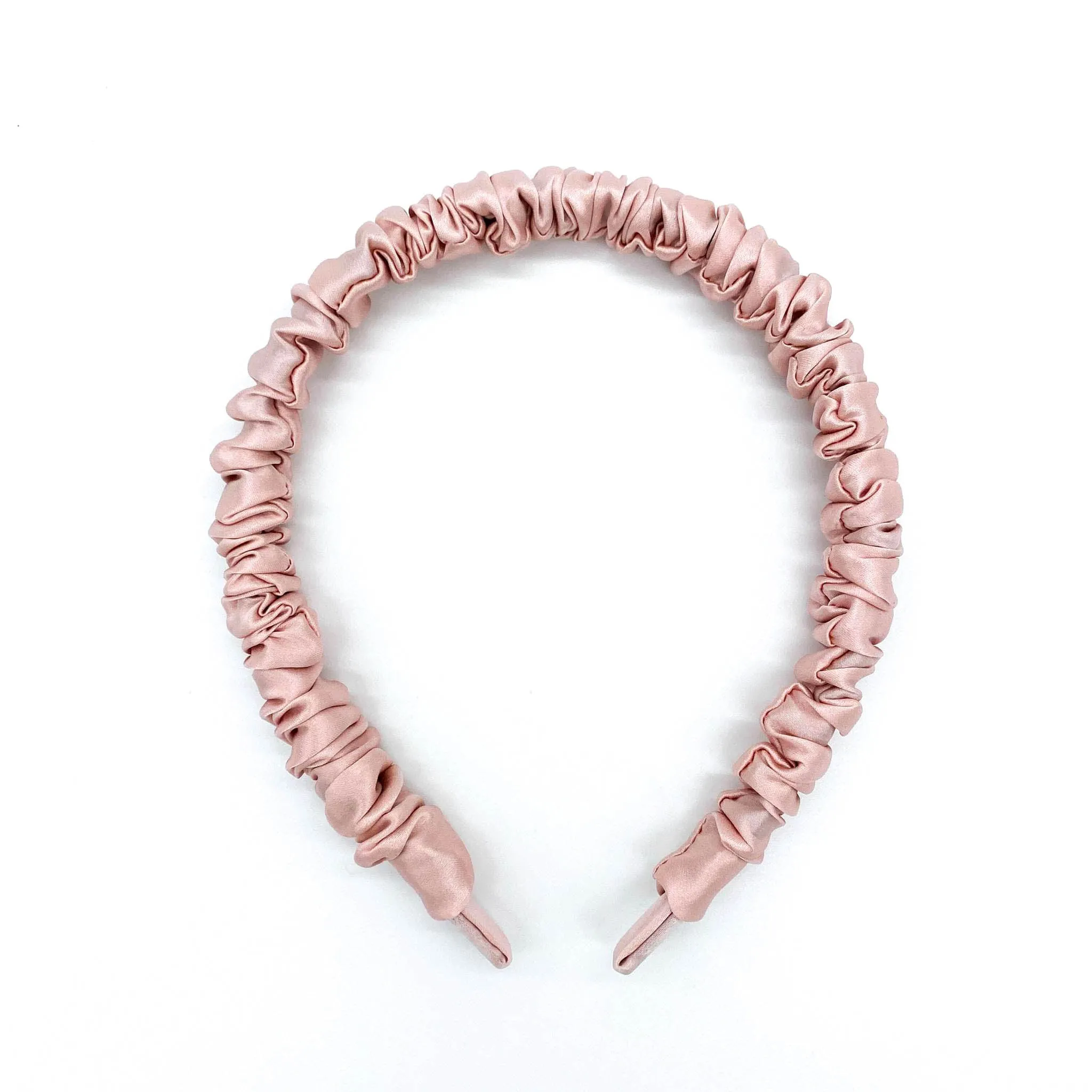100% Mulberry Silk Scrunchie Headband - Champagne Gold