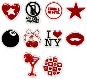 10PCS Downtown Girl Shoe Charms, Y2K Shoe Decoration Charms Clog Slides, Aesthetic Shoe Charms for Women Teens Girls