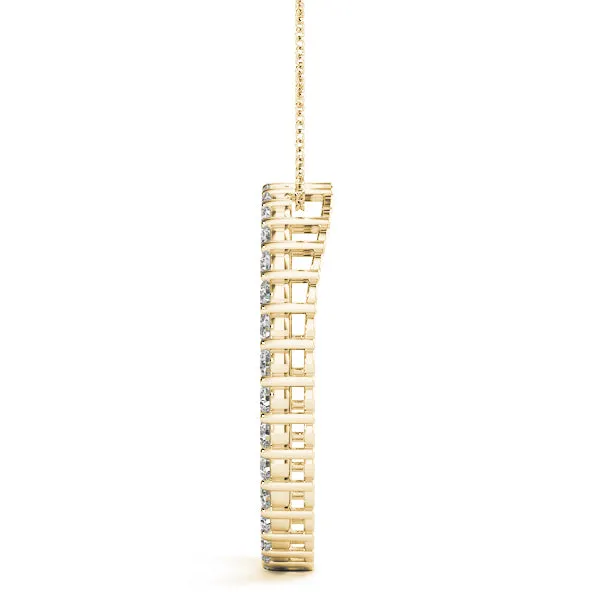 14K Circle Diamond Necklace / Pendant