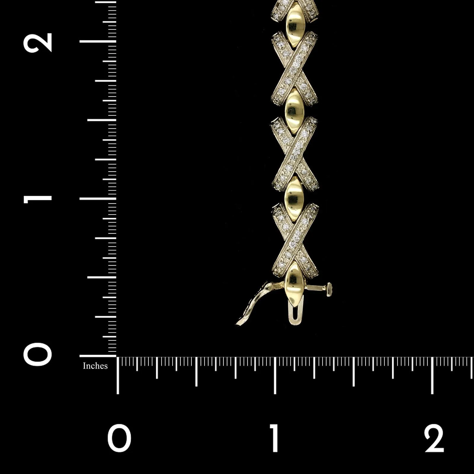 14K Two-tone Gold Estate Diamond Bracelet