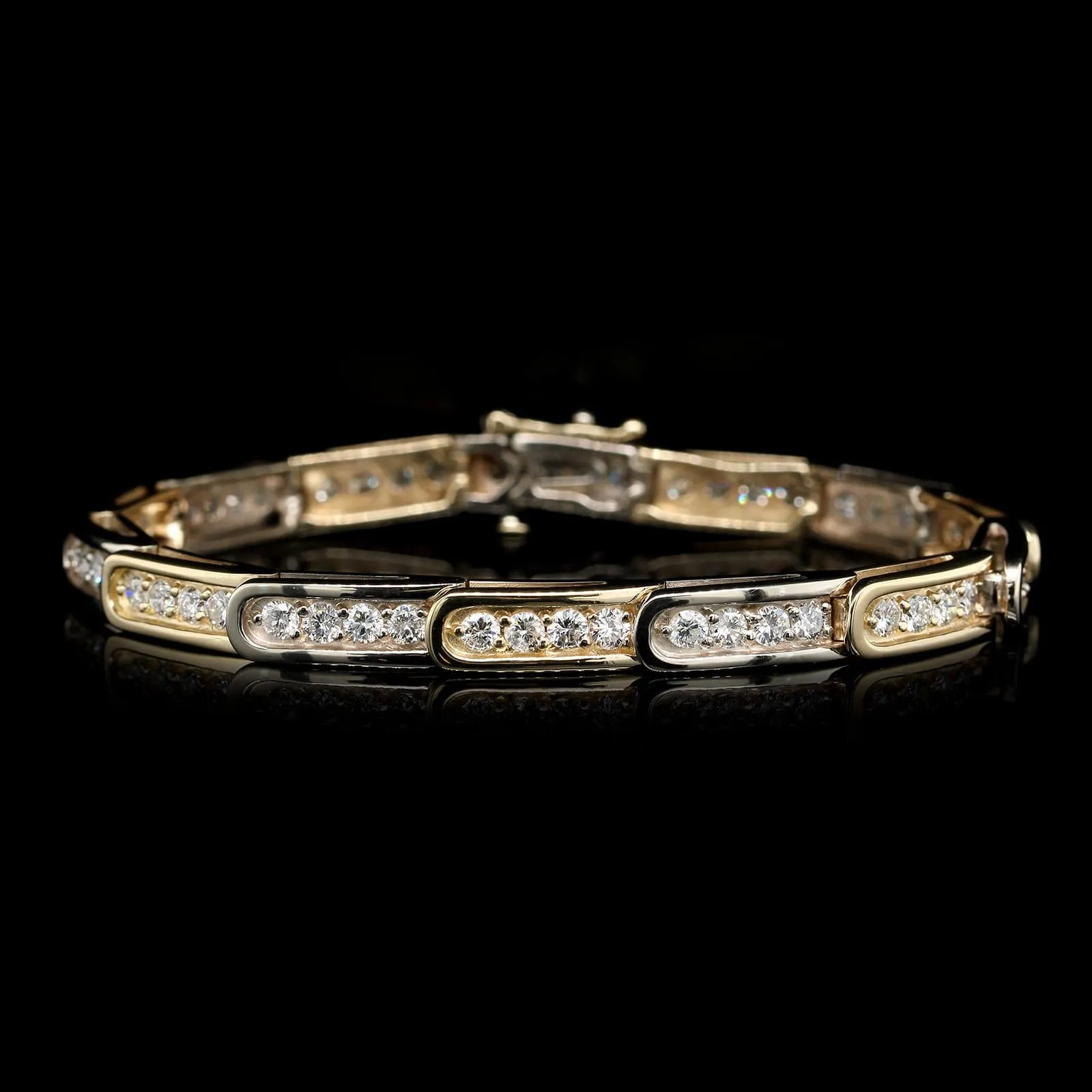 14K Two-tone Gold Estate Diamond Bracelet