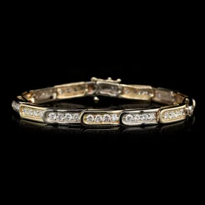 14K Two-tone Gold Estate Diamond Bracelet