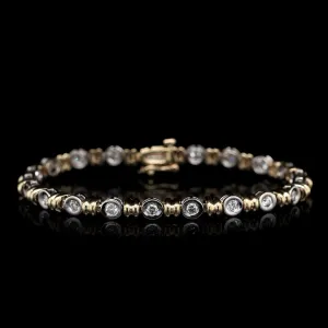 14K Two-tone Gold Estate Diamond Bracelet