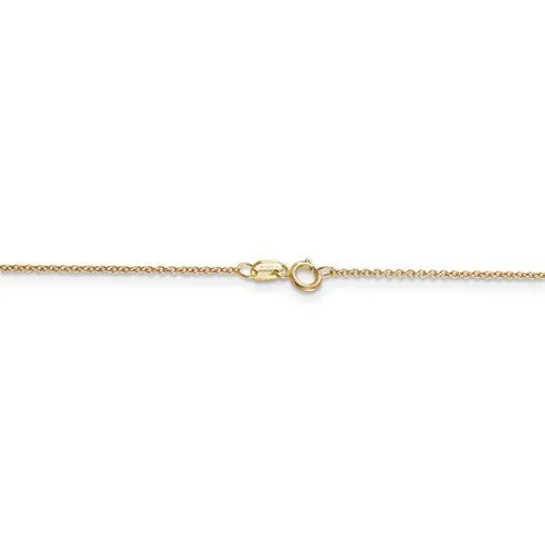 14KT GOLD 0.9MM CABLE CHAIN NECKLACE - 4 LENGTHS