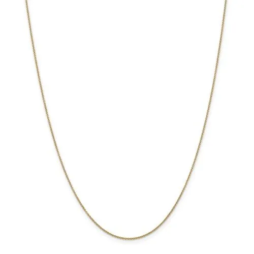 14KT GOLD 0.9MM CABLE CHAIN NECKLACE - 4 LENGTHS