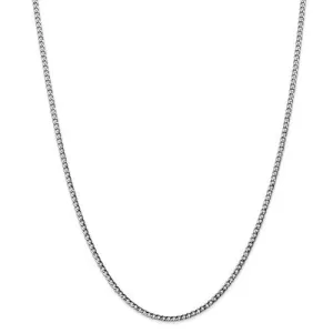 14KT GOLD 2.5MM SEMI SOLID CURB CHAIN NECKLACE - 4 LENGTHS