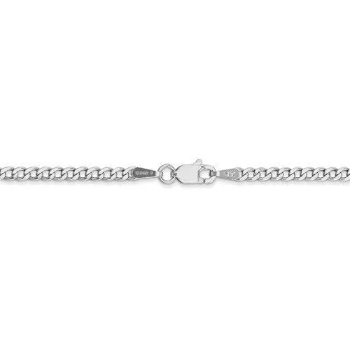 14KT GOLD 2.5MM SEMI SOLID CURB CHAIN NECKLACE - 4 LENGTHS