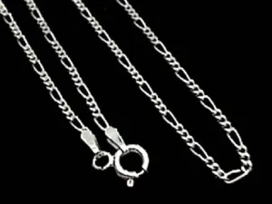16" Thin Gauge 1.5mm Figaro Chain, Sterling