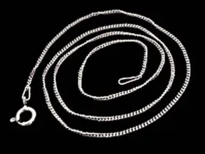 16" Thin Gauge Curb Link Chain, Sterling