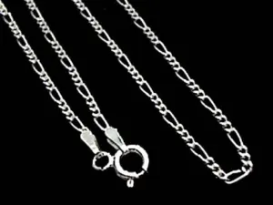 20" Thin Gauge 1.5mm Figaro Chain, Sterling