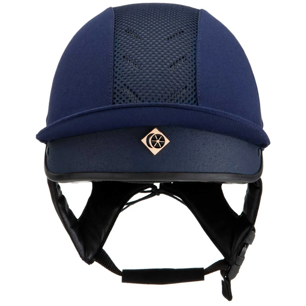 50% OFF - CHARLES OWEN Harlow MS1 Pro Jockey Skull Helmet - Navy/Rose Gold - Size: LARGE (59, 60, 61cm)