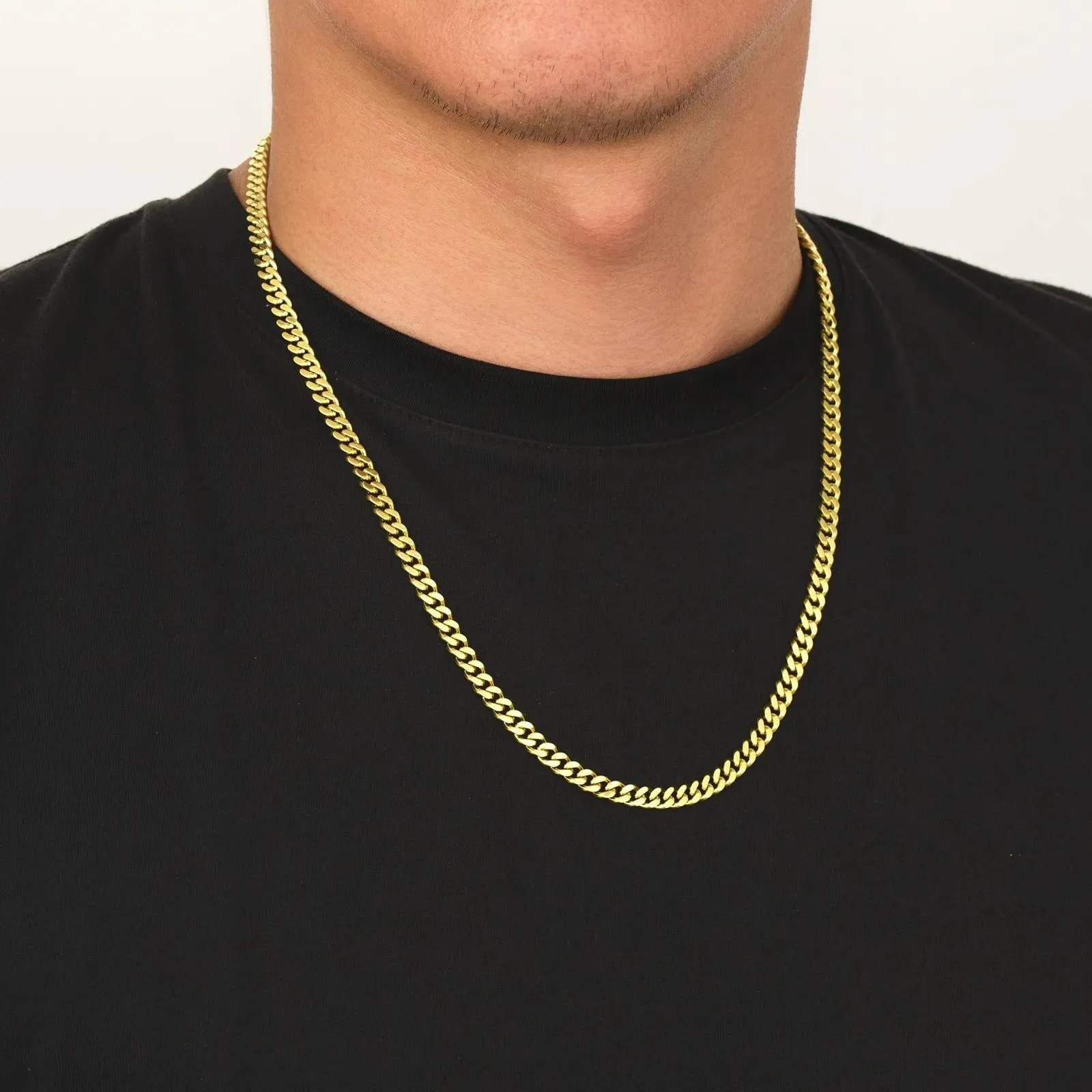 5mm Miami Cuban Link Chain in 18K Gold