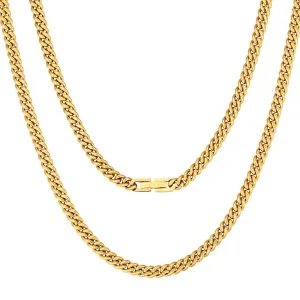 5mm Miami Cuban Link Chain in 18K Gold