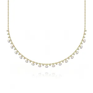 925 Silver Round Pearl Bead Necklace
