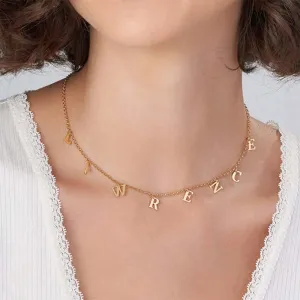 925 Sterling Silver Cross-Border Personalized Initial Name Necklace