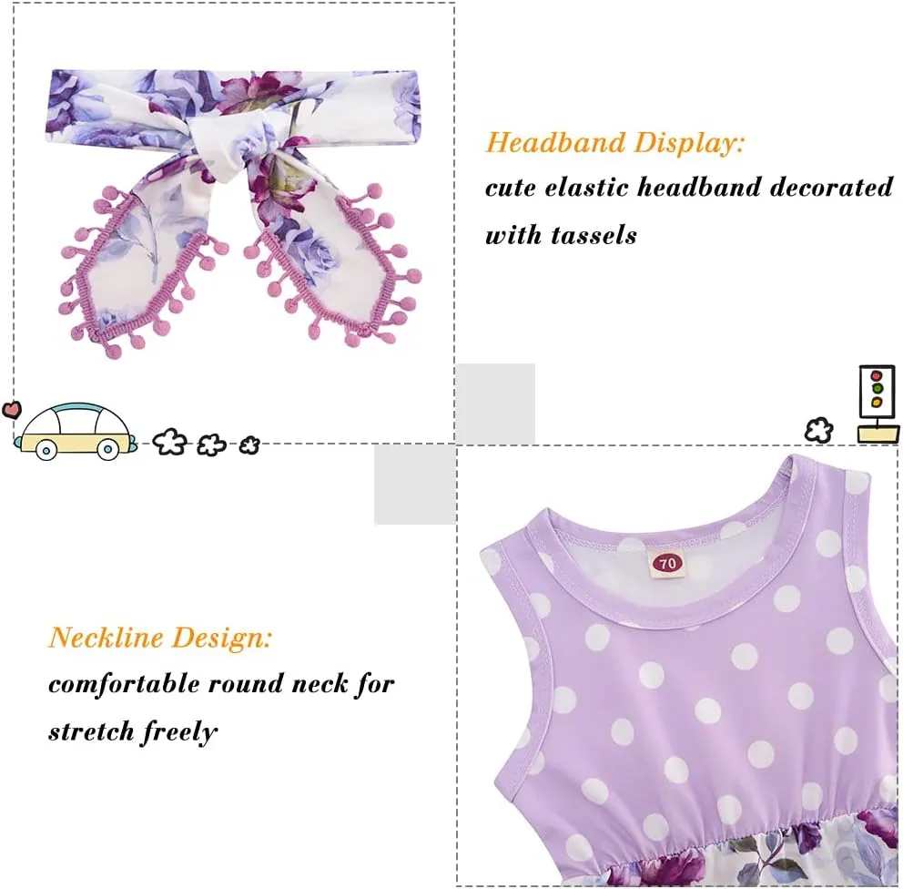 Ahegao 0-24 Months Baby Floral Romper Toddlers Outfits Infant Playsuits   Headband Jumpsuit