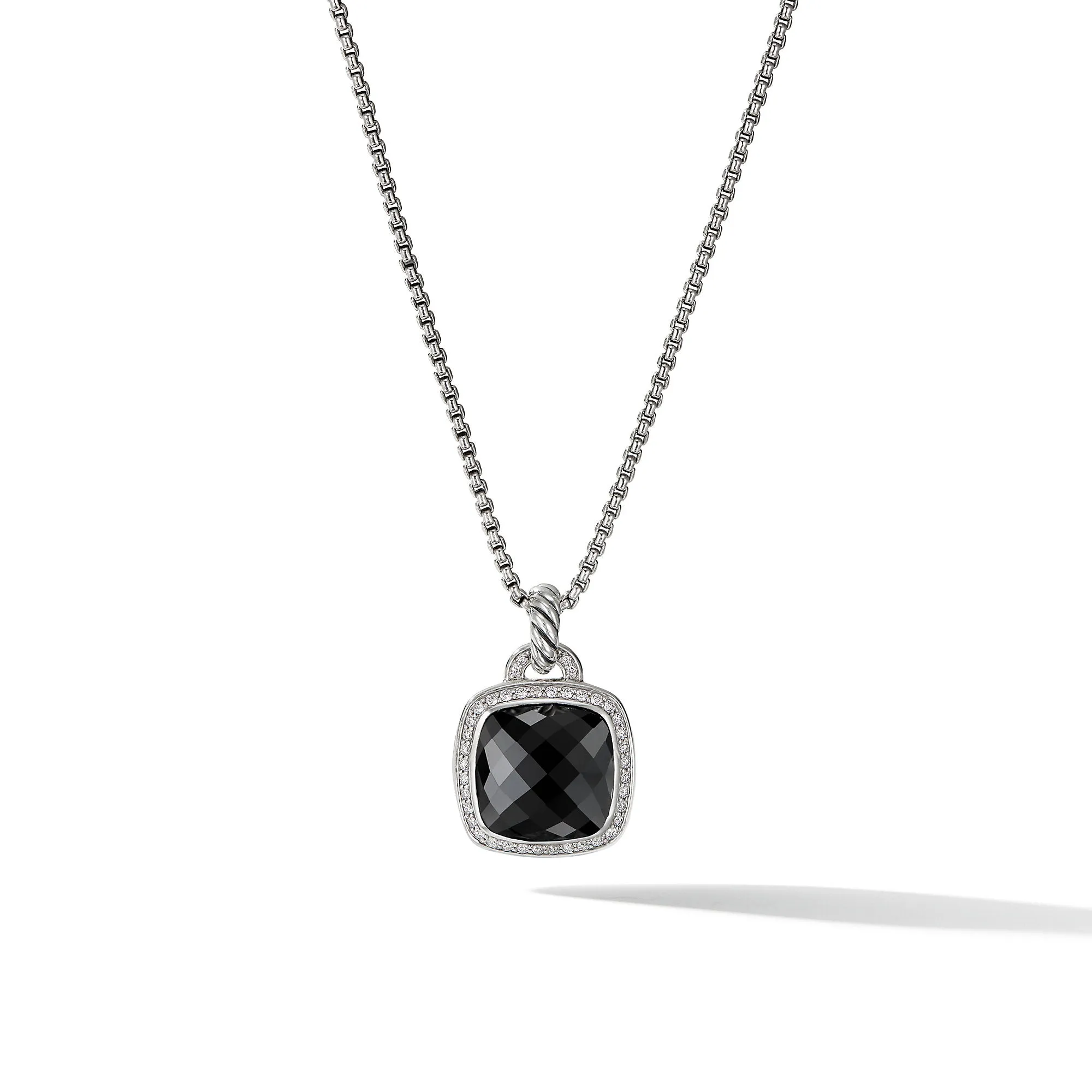 Albion® Pendant in Sterling Silver with Black Onyx and Diamonds\, 14mm