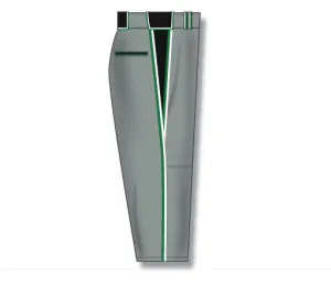 Athletic Knit Custom Made Pro Style Baseball Pant With V-Pattern Insert And Braided Side Trim