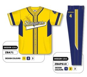 Athletic Knit Custom Sublimated Matching Baseball Uniform Set Design 1211