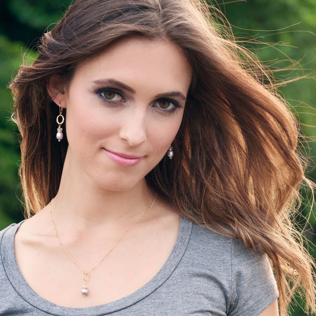 Audrey Necklace - White Pearl