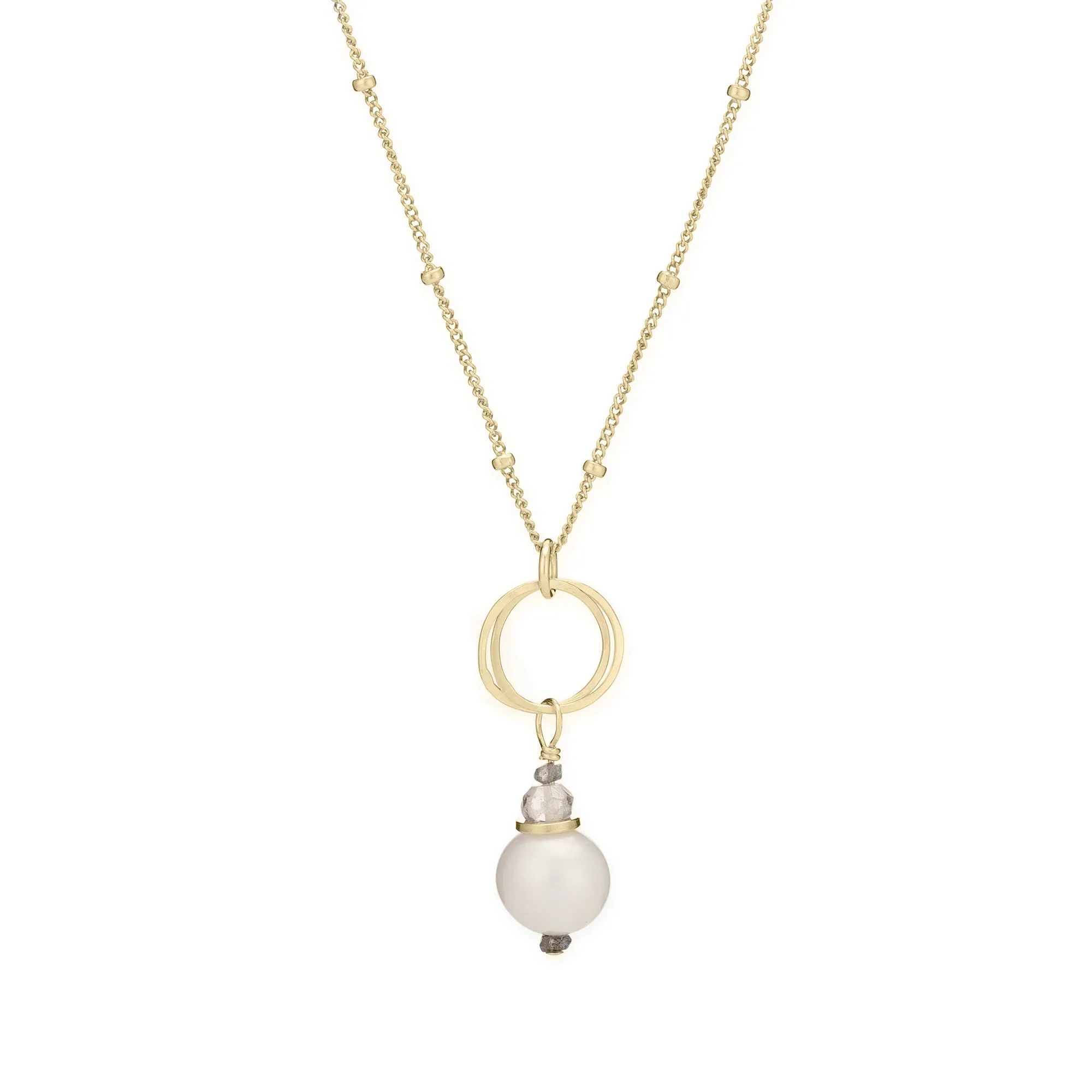 Audrey Necklace - White Pearl