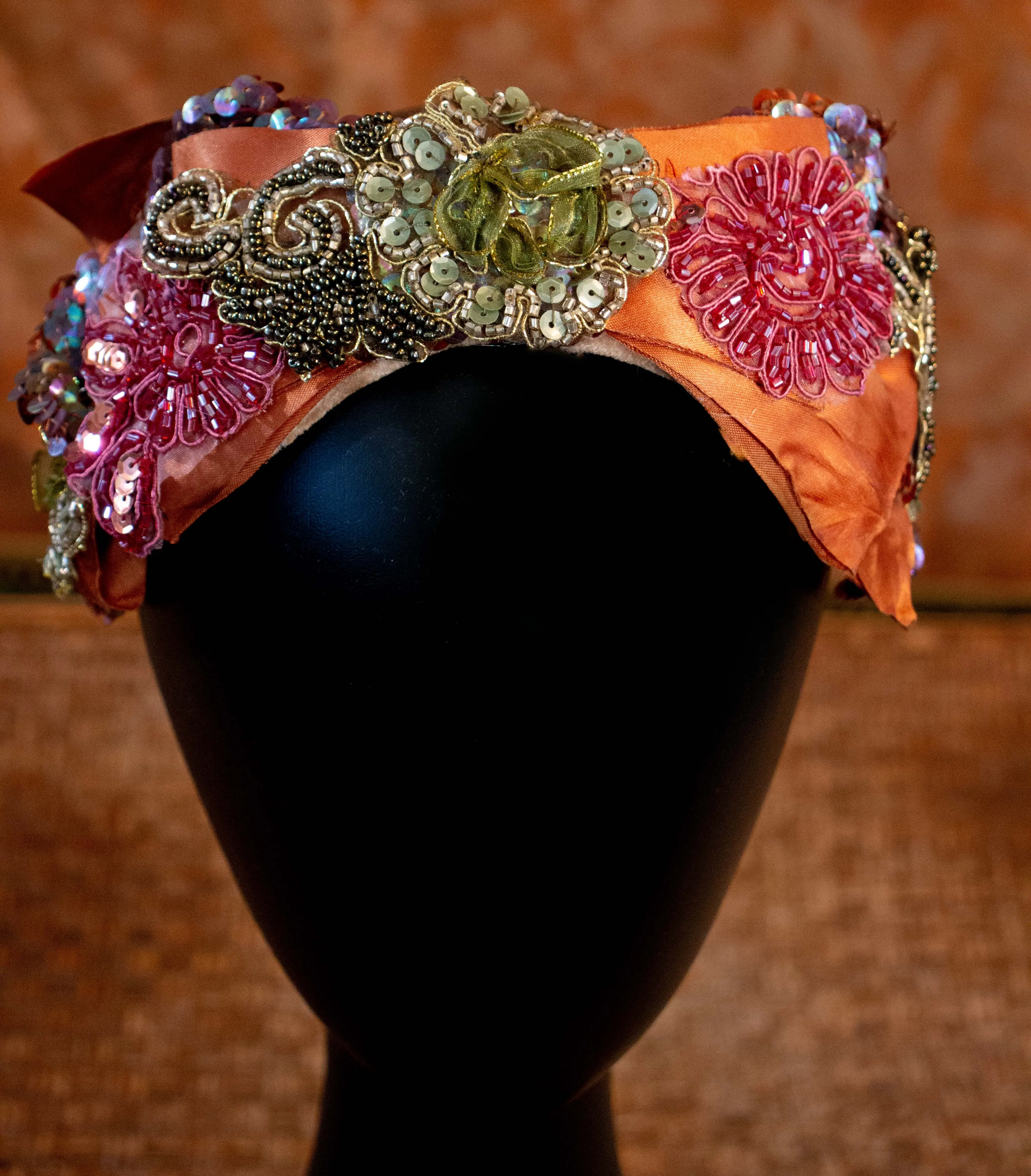Bead and Silk Created Headband