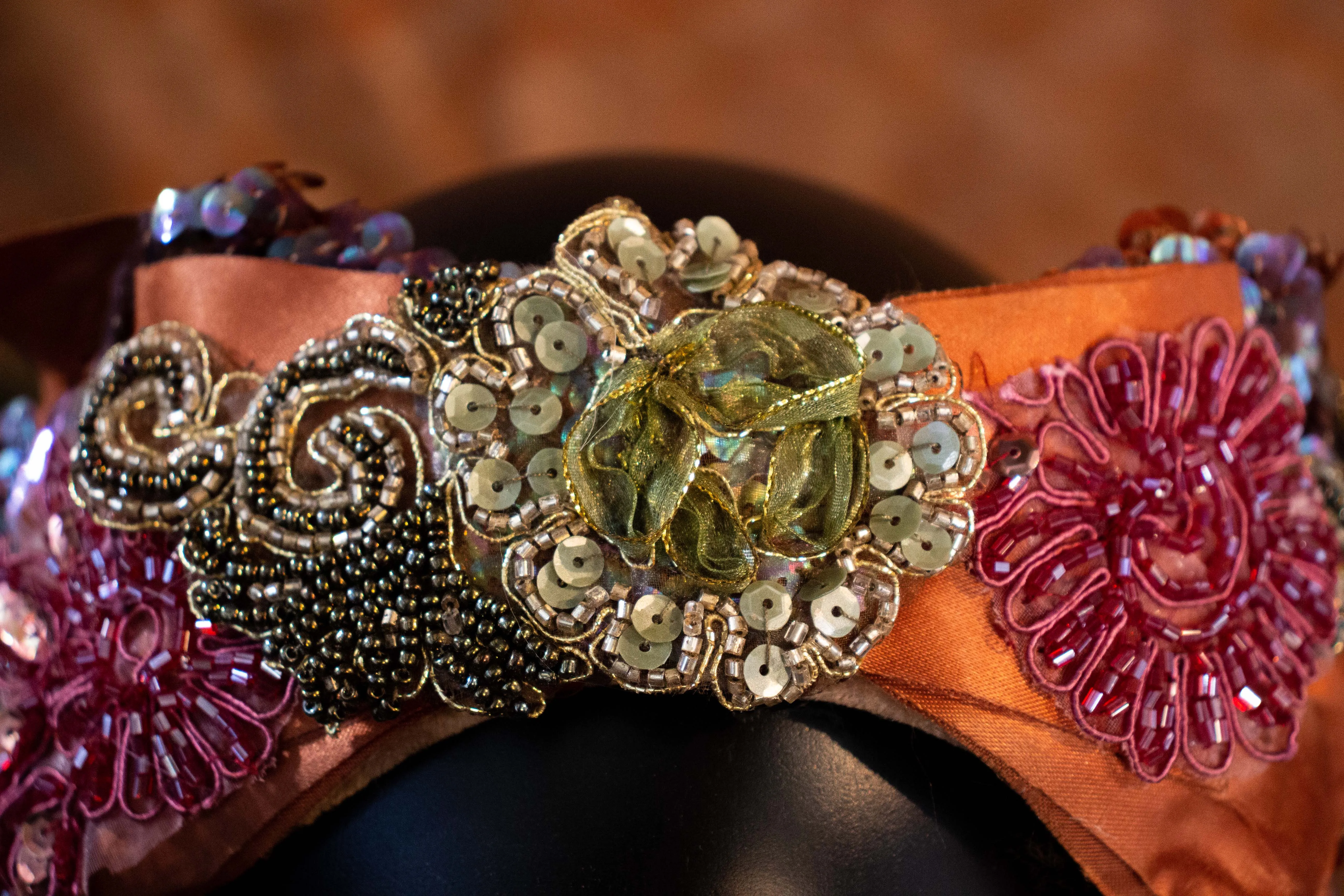 Bead and Silk Created Headband