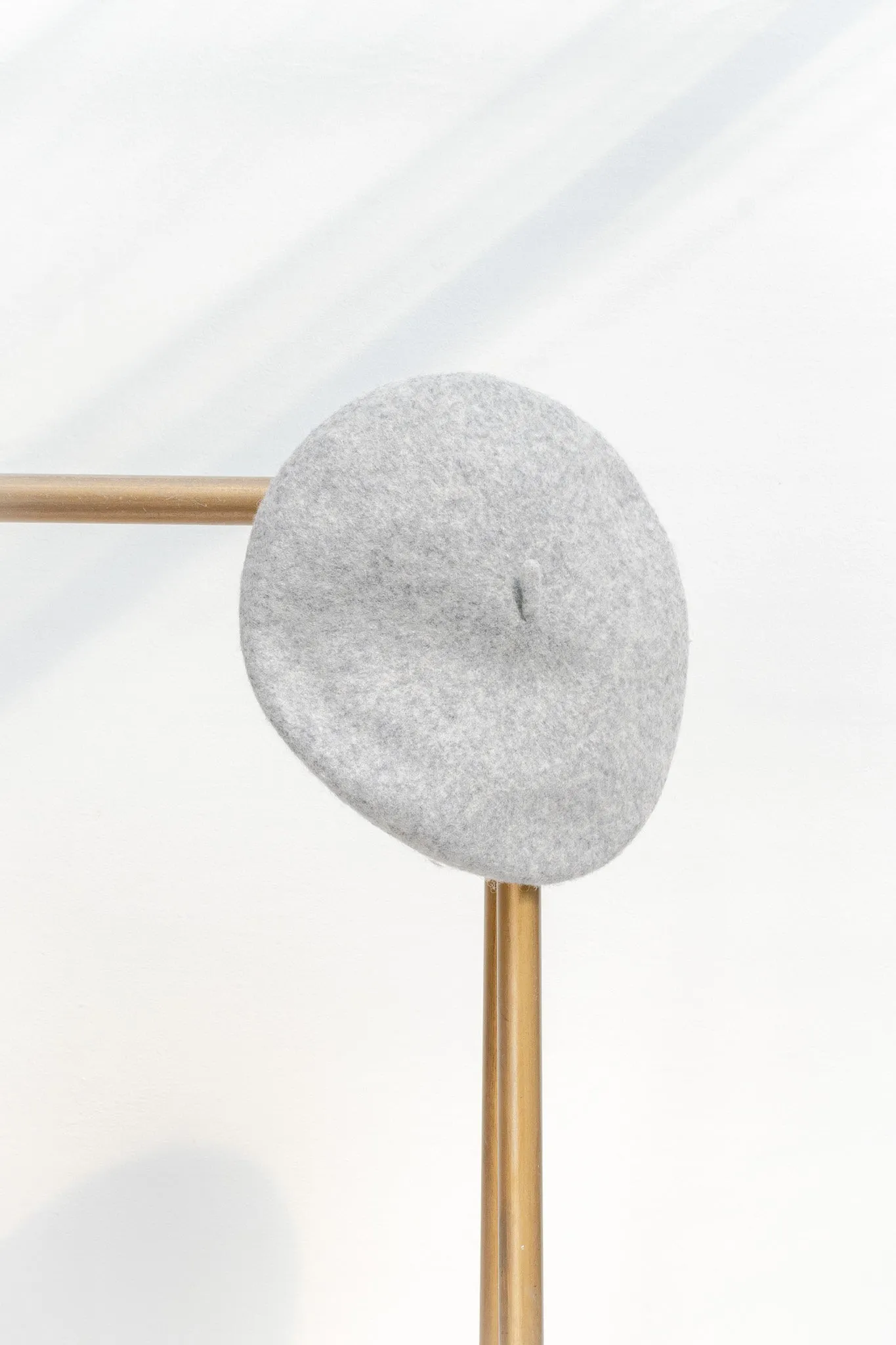 Beret - Heather Grey 100% Wool
