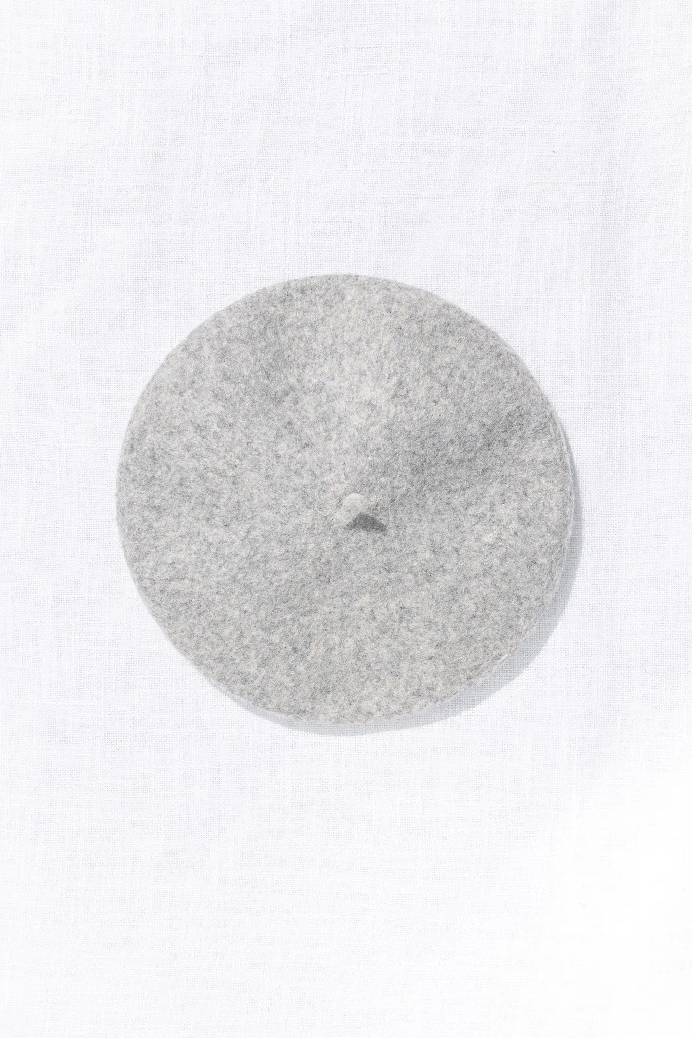 Beret - Heather Grey 100% Wool