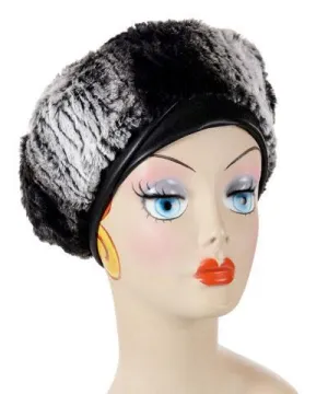 Beret, Reversible - Luxury Faux Fur in Smouldering Sequoia (One Large Left!)
