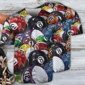 Billiard Baseball Jersey, Billiard Balls Playing Pool Baseball Jersey For Men And Women - Perfect Gift For Billiard Lovers, Billiard Players