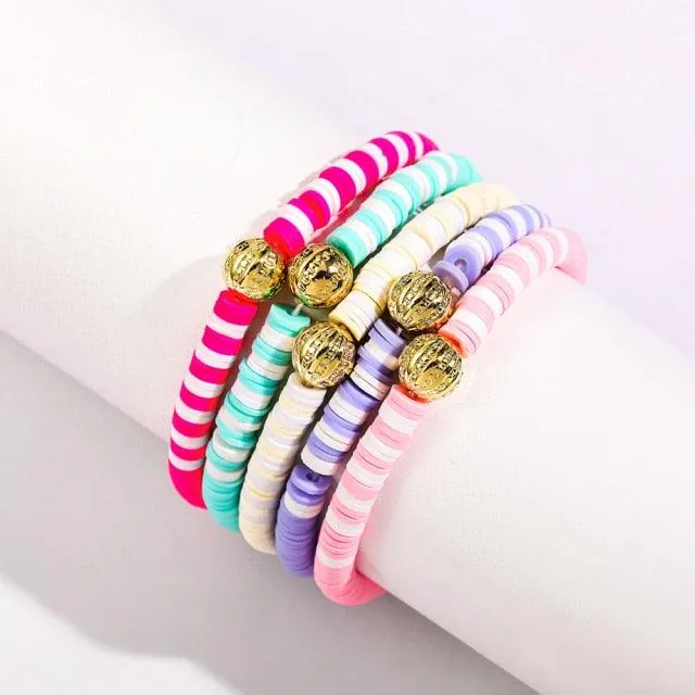 Bohemian Multilayer Big Beads Crystal Evil Eyes Bracelets