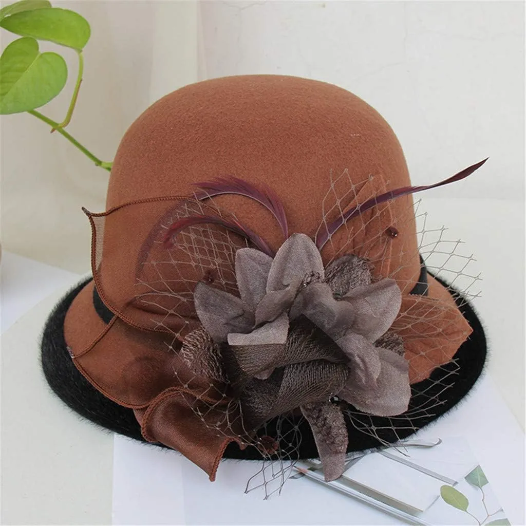 Bowler Hat, Retro Unisex Wide Brim Round Cap, Fedora Bowler Hat Valentines Day
