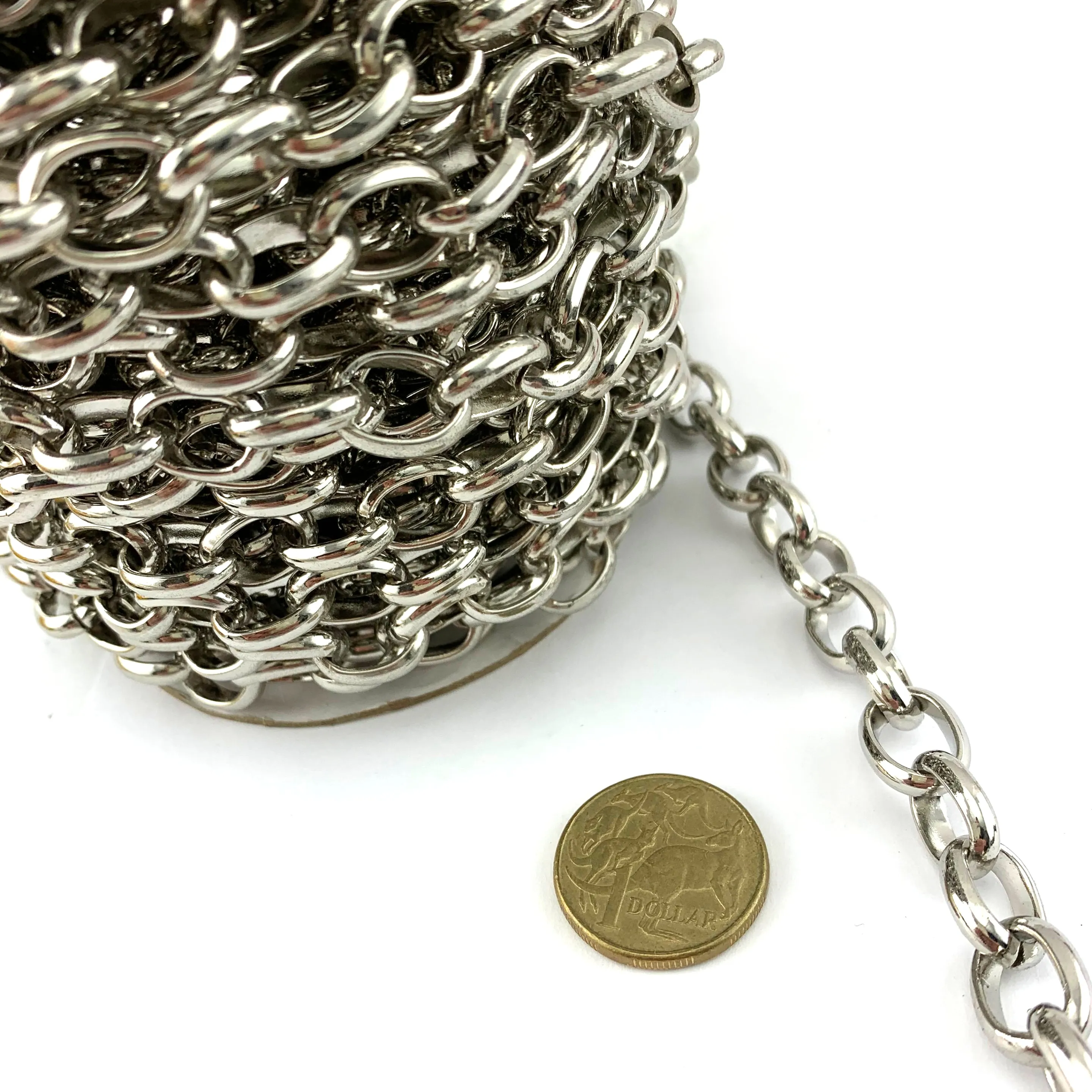 Box Chain - Chrome - 4mm - By The Metre