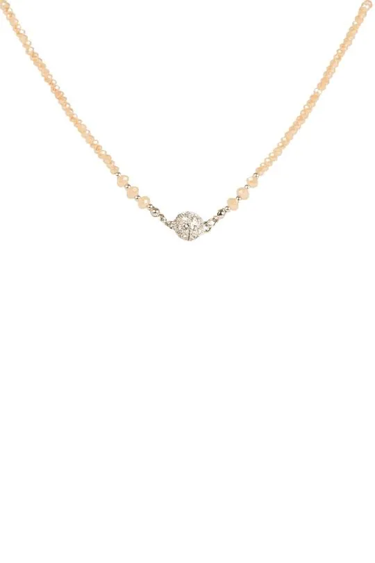 Convertible Pearl and Sparkle Layered Necklace - Rose Goldtone