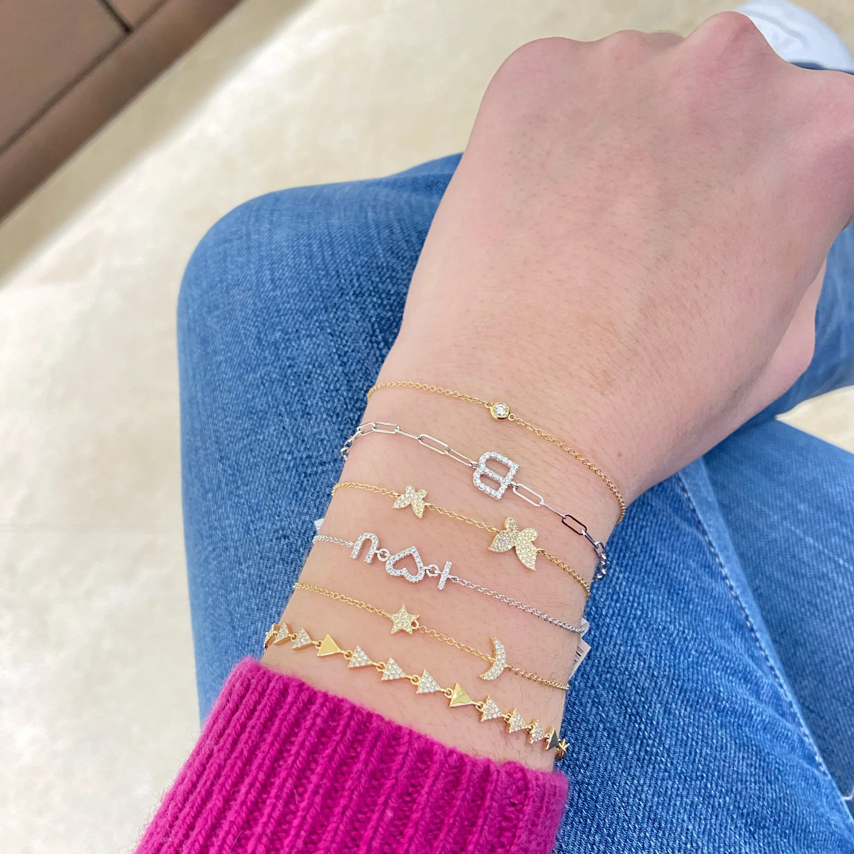 Diamond Arrow Link Bracelet