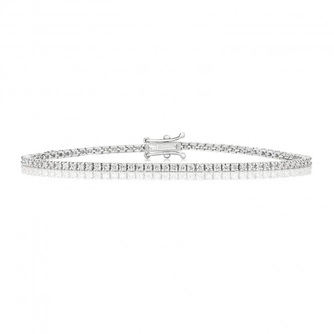 Diamond Jewellery 18ct Gold Tennis Bracelet BDQ701W/GH8