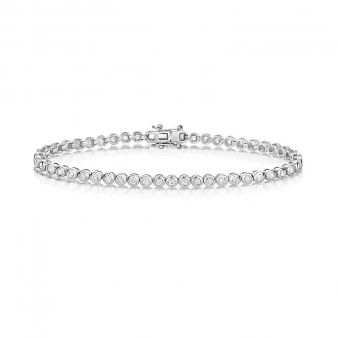 Diamond Jewellery 9ct White Gold Diamond Bracelet BD042W