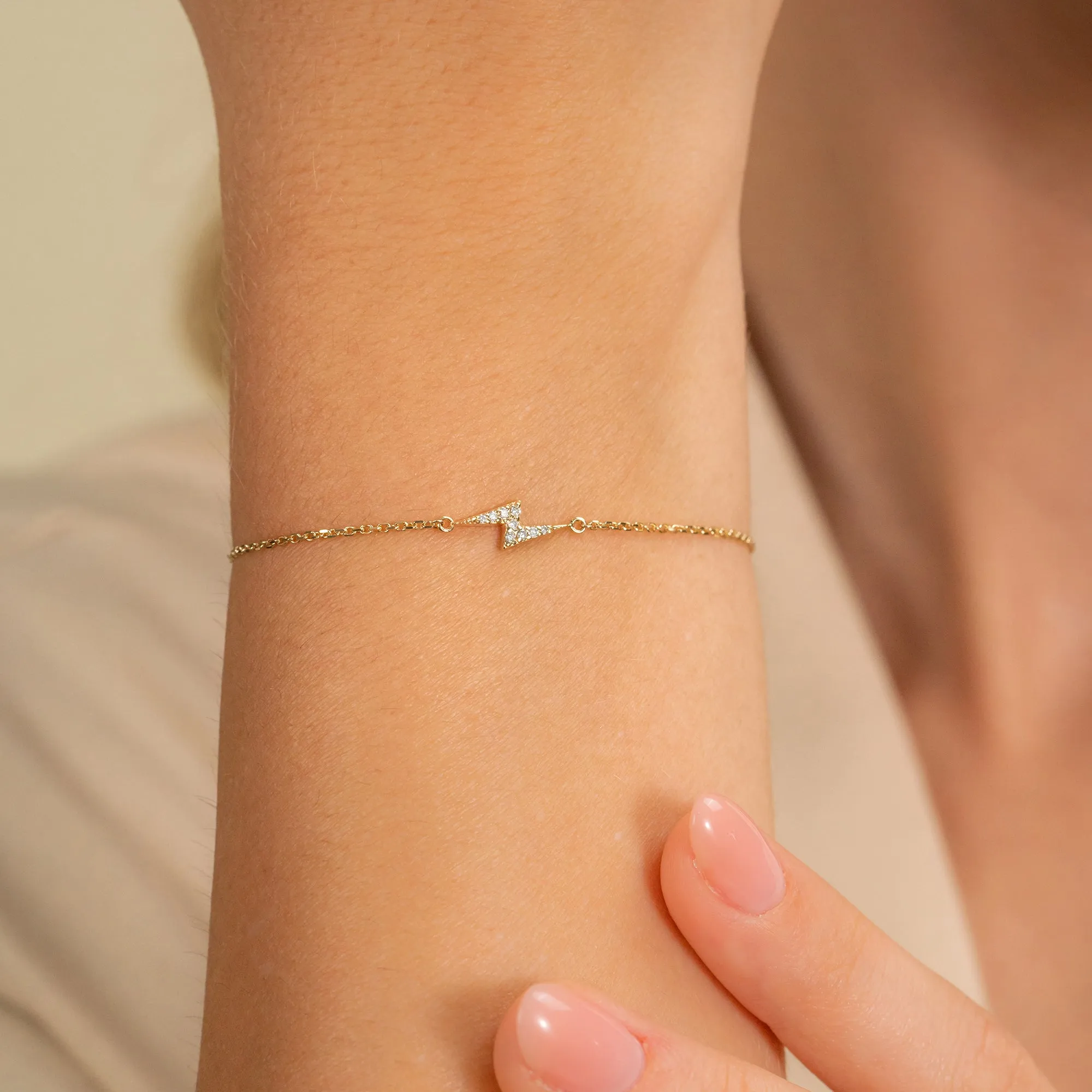 Diamond Lightning Bolt Bracelet, Electra