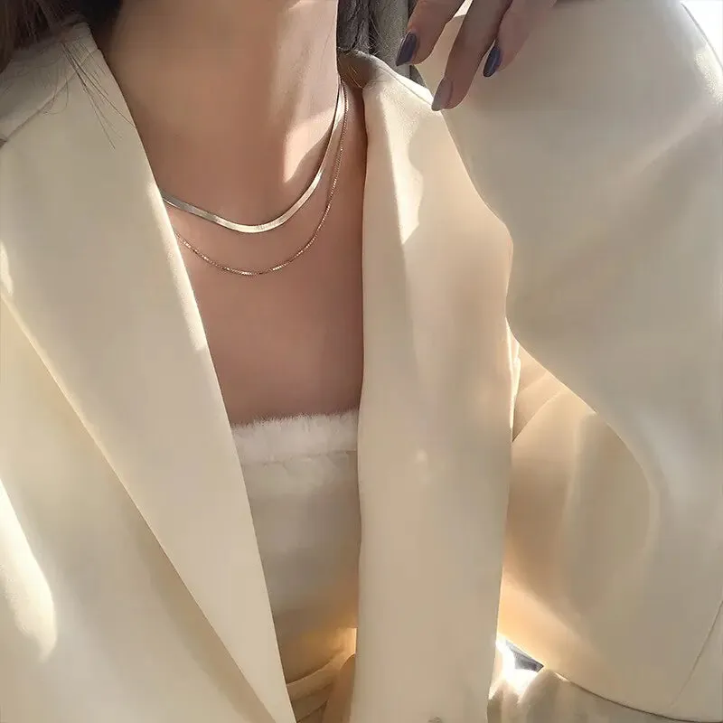 Double Layer Snake Chain Necklace