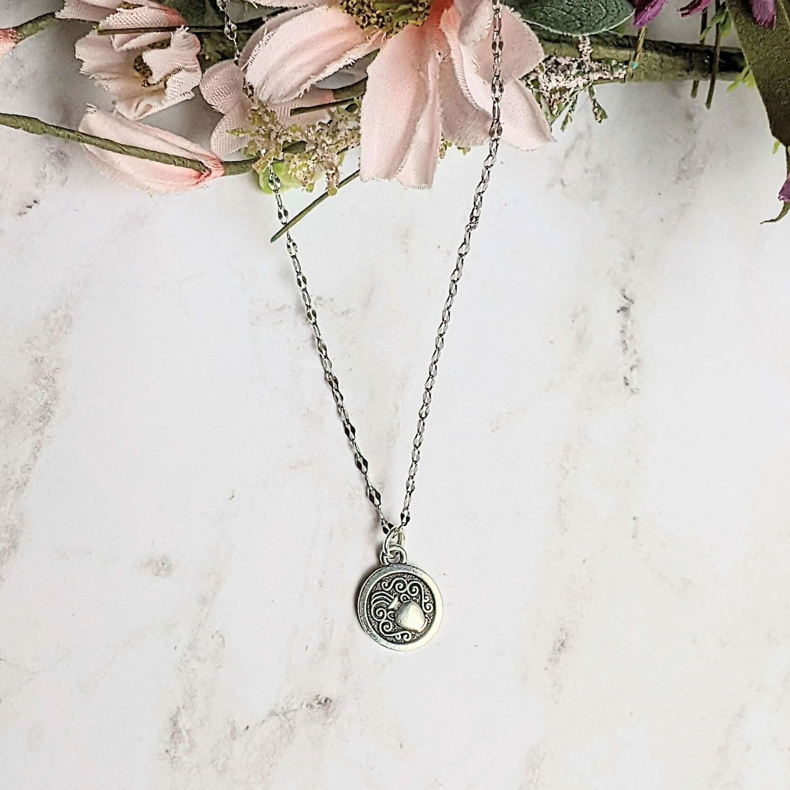 Double Sided Zodiac Coin Necklace - 24 inch