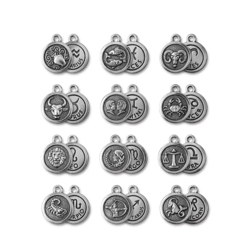 Double Sided Zodiac Coin Necklace - 24 inch