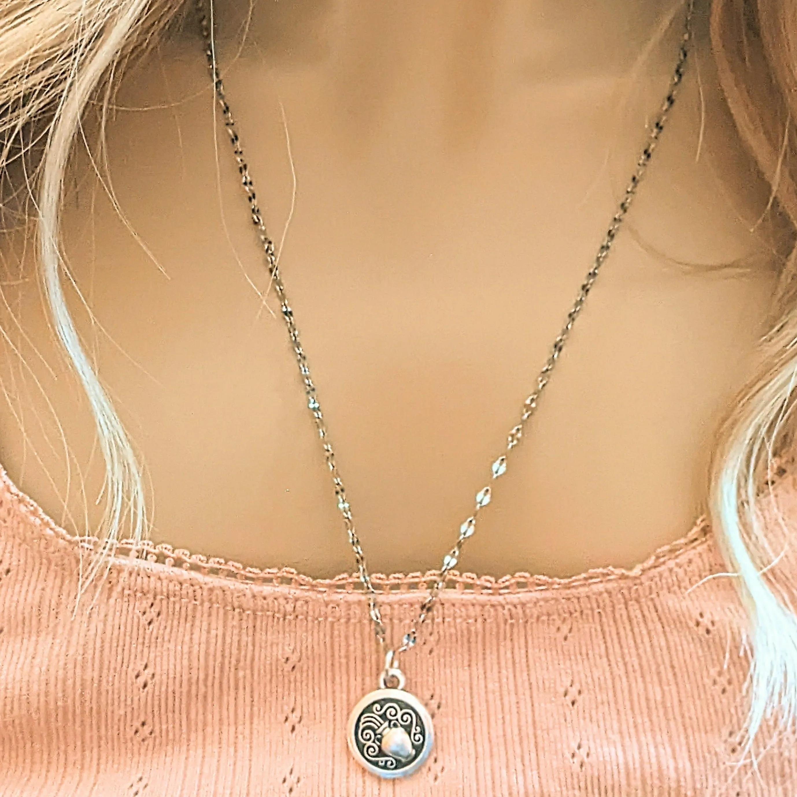 Double Sided Zodiac Coin Necklace - 24 inch
