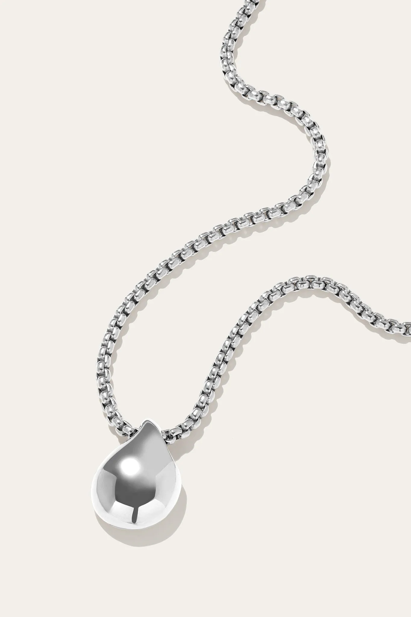 Drop Silver Plated Necklace