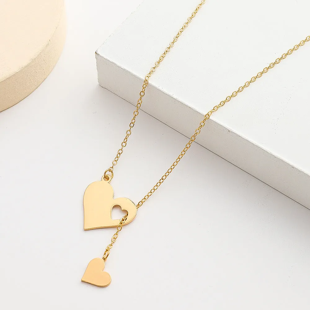 Fashion Hollow Heart Clavicle Chain