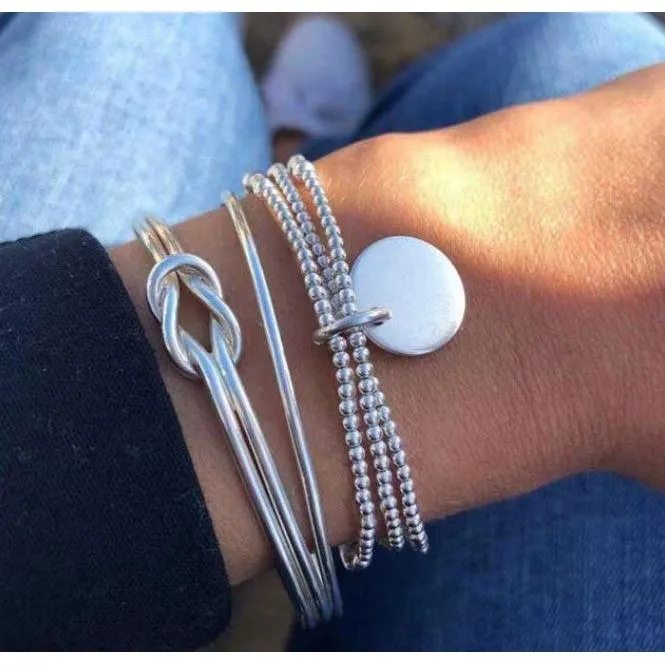 FREE   Shipping Women Multi-layers Colour Beads Sequins Set Bracelets