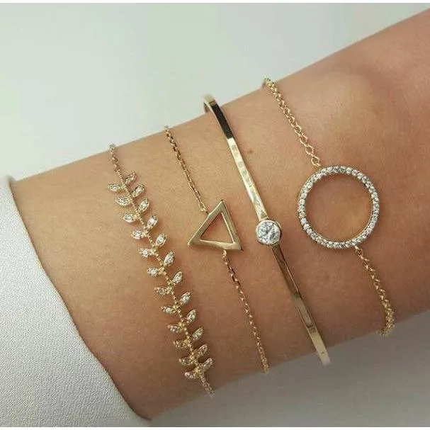 FREE   Shipping Women Multi-layers Colour Beads Sequins Set Bracelets