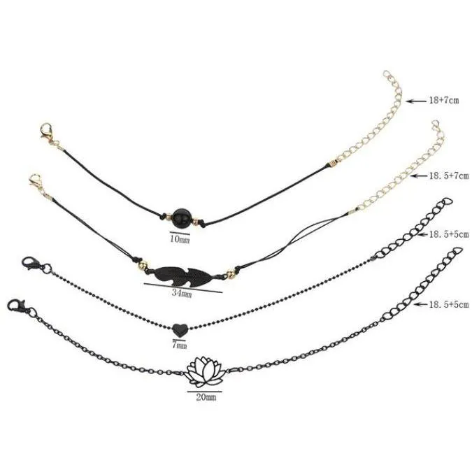 FREE   Shipping Women Multi-layers Colour Beads Sequins Set Bracelets