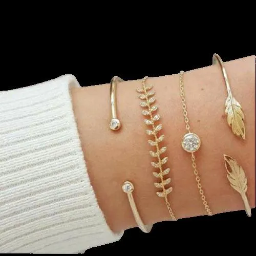 FREE   Shipping Women Multi-layers Colour Beads Sequins Set Bracelets
